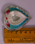 Pure Silver Blue Peacock Fancy Diya Pair 34.98g